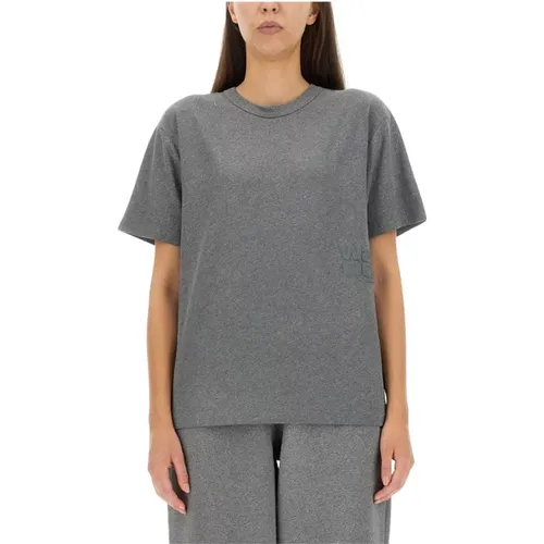 Logo Print T-Shirt , female, Sizes: XS - alexander wang - Modalova