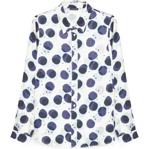 Bluse mit Polka Dot Muster , Damen, Größe: 3XL - Fiorella Rubino - Modalova