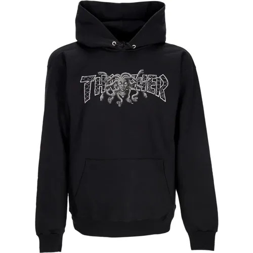 Schwarzer Medusa Hoodie mit Kängurutasche , unisex, Größe: XL - Thrasher - Modalova