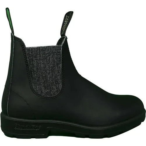 Stiefel Aus Schwarzem Leder, Silber, Glitzer, Schwarz , Damen, Größe: 37 1/2 EU - Blundstone - Modalova