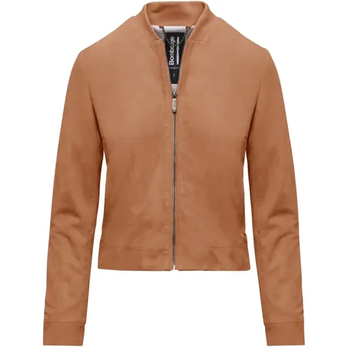 Twil Suede Leather Jacket , female, Sizes: L, M, XL - BomBoogie - Modalova