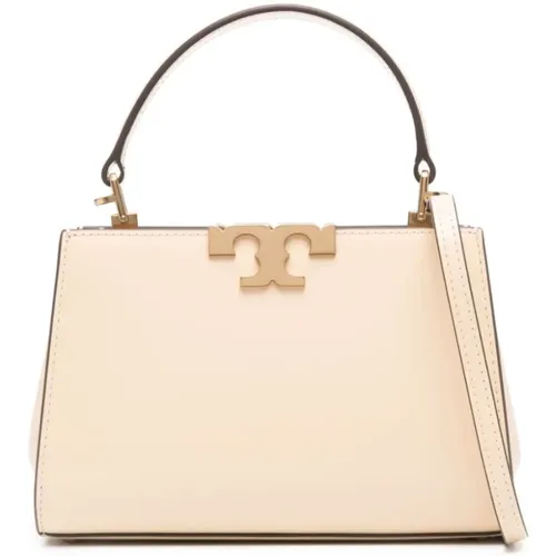 Gebürstete Lederhandtasche mit antikem Goldbeschlag - TORY BURCH - Modalova