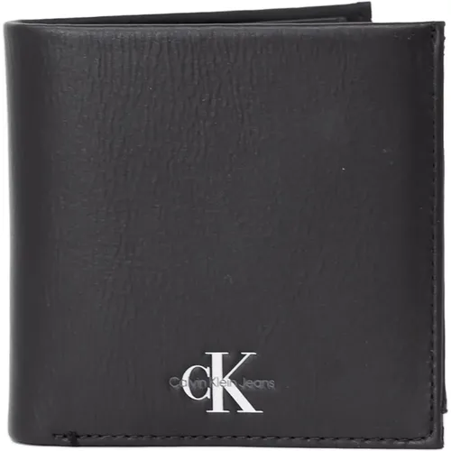 Mens Leather Wallet with Coin Pocket , male, Sizes: ONE SIZE - Calvin Klein - Modalova