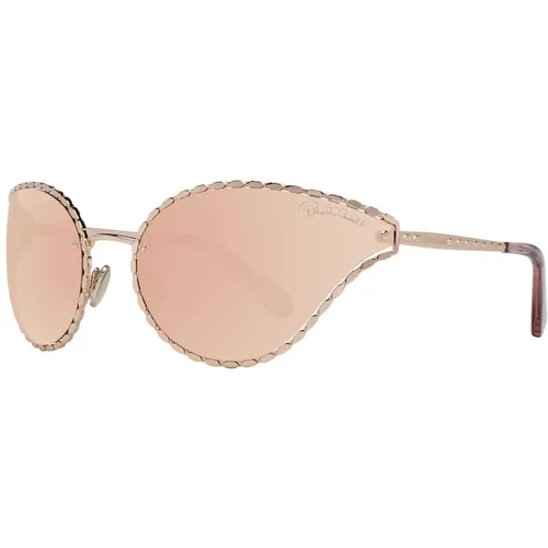 Roségold Oval Sonnenbrille Frauen , Damen, Größe: ONE Size - Roberto Cavalli - Modalova