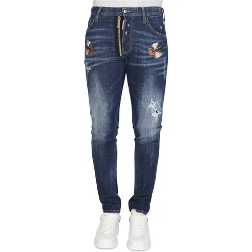 Icon Distressed Jeans in , male, Sizes: M - Dsquared2 - Modalova