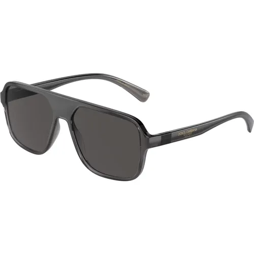 Grey/ Transparent Sunglasses Dg6134 , female, Sizes: 57 MM - Dolce & Gabbana - Modalova