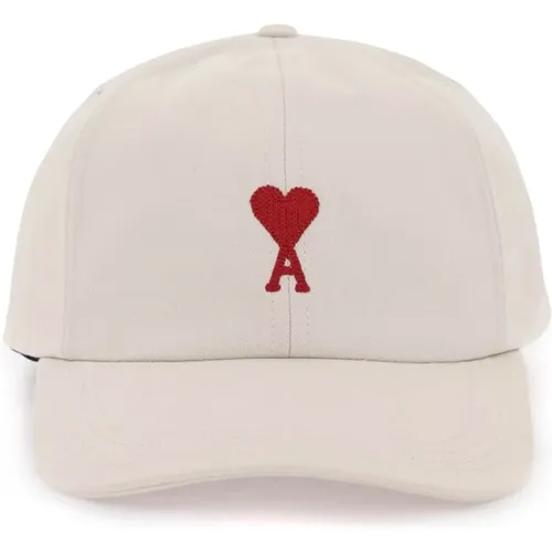 Cappello baseball red ami de cœur , unisex, Sizes: ONE SIZE - Ami Paris - Modalova