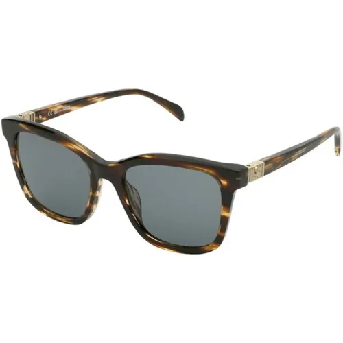 Shiny Striped Havana Sunglasses , female, Sizes: 54 MM - Tous - Modalova