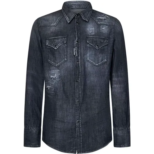 Shirts Grey , male, Sizes: 2XL, XL, XS, S, M - Dsquared2 - Modalova