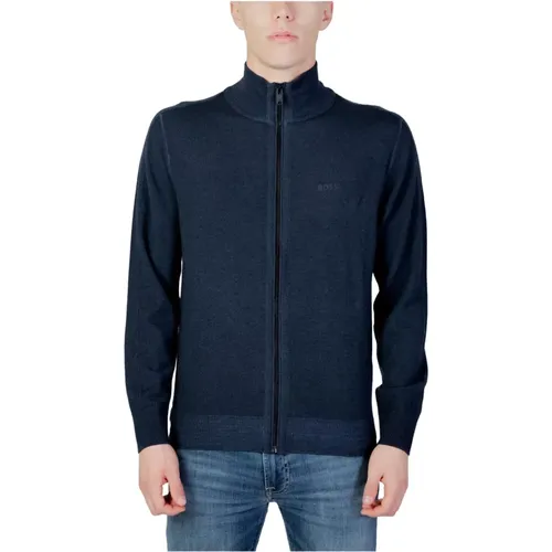 Blauer Rollkragen-Cardigan für Männer - Hugo Boss - Modalova