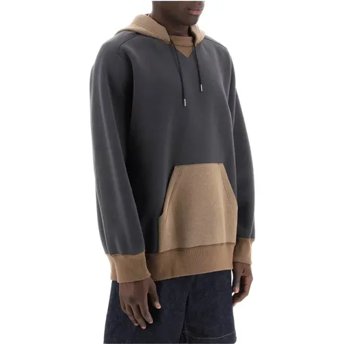 Reversible Hooded Sweatshirt with Kangaroo Pocket , male, Sizes: S - Sacai - Modalova