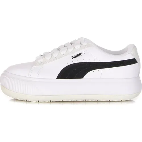 Wildleder Low Shoe Mix Weiß/Schwarz , Damen, Größe: 39 EU - Puma - Modalova