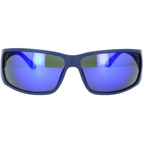 Men's Sunglasses, Ultralight Frame with Mirrored Lenses , male, Sizes: 68 MM - Police - Modalova