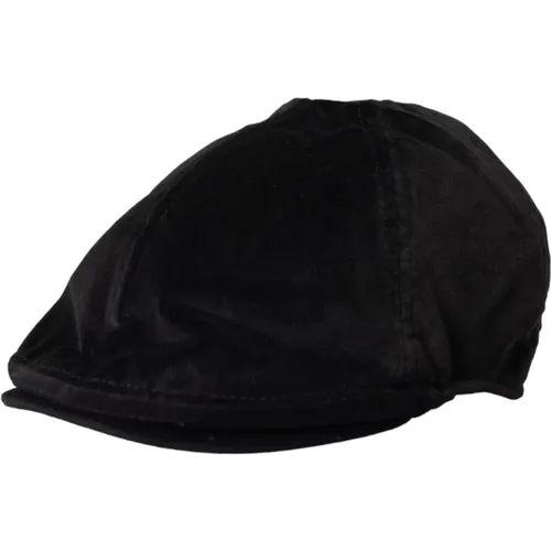 Crown Cotton Newsboy Cap , male, Sizes: 58 CM - Dolce & Gabbana - Modalova