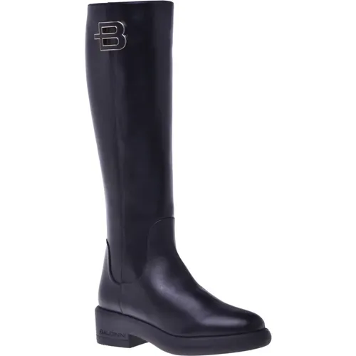 Boots in leather , female, Sizes: 8 UK, 4 1/2 UK, 3 UK, 6 UK, 4 UK, 5 1/2 UK, 5 UK - Baldinini - Modalova