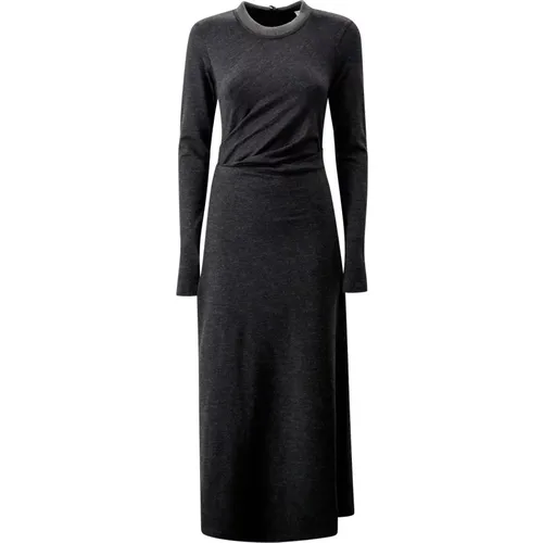 Wool Jersey Dress with Monili Chain , female, Sizes: XS, S, M - BRUNELLO CUCINELLI - Modalova