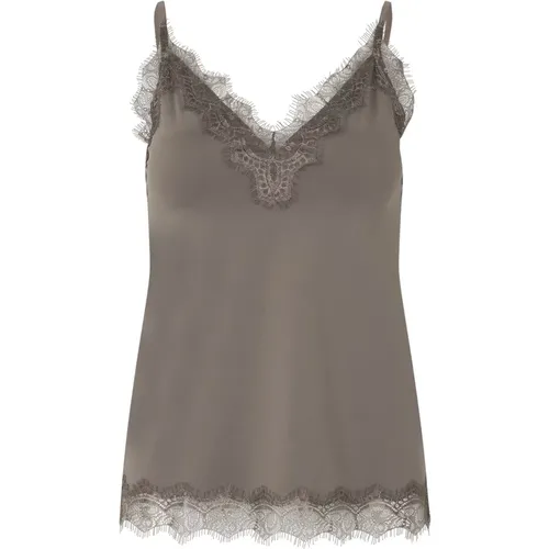 Feminine Lace Detail Top , female, Sizes: M, L, S - Rosemunde - Modalova