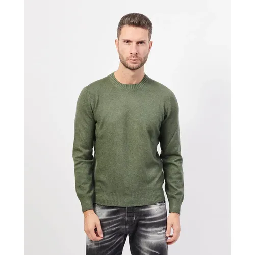 Grüner Alpaka Kaschmir Pullover , Herren, Größe: M - Gran Sasso - Modalova