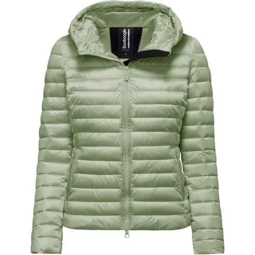 Bright Nylon Hooded Jacket with Synthetic Padding , female, Sizes: L, M, 2XL, S, XL - BomBoogie - Modalova