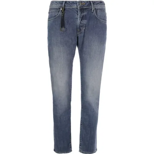 Blaue Division Slim Fit Jeans , Herren, Größe: W35 - Incotex - Modalova