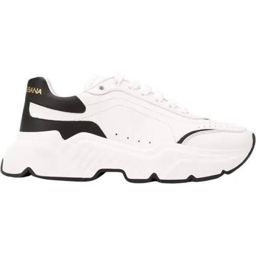 Low-Top Sneakers with Contrast Heel , female, Sizes: 4 UK, 5 UK, 4 1/2 UK, 5 1/2 UK - Dolce & Gabbana - Modalova
