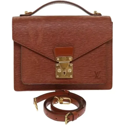 Pre-owned Leather Louis Vuitton Monceau Handbag , female, Sizes: ONE SIZE - Louis Vuitton Vintage - Modalova