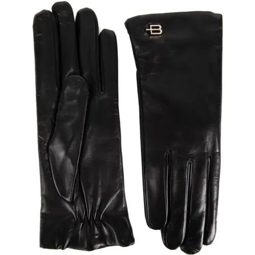 Womens Leather Gloves , female, Sizes: 7 1/2 IN, 8 1/2 IN - Baldinini - Modalova