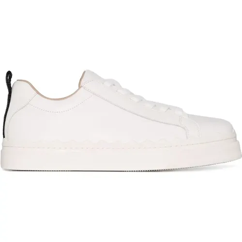 Leather Low Top Sneakers , female, Sizes: 4 UK, 3 UK, 5 UK - Chloé - Modalova