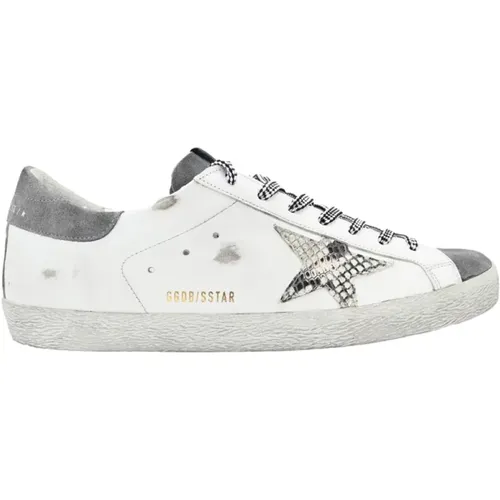 Snake Star Grey Sneakers , male, Sizes: 9 UK - Golden Goose - Modalova