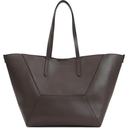 Leather Tote Bag Handbag , female, Sizes: ONE SIZE - BRUNELLO CUCINELLI - Modalova