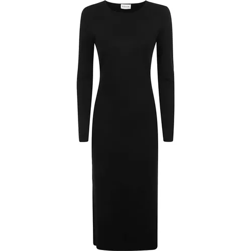 Schwarzes Woll-Kaschmir-Kleid Aw24 , Damen, Größe: M - P.A.R.O.S.H. - Modalova