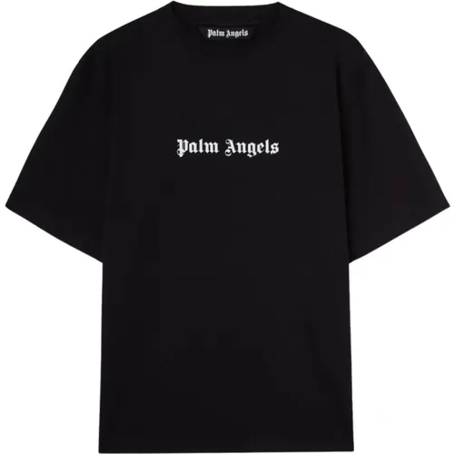 Logo Print Crew Neck T-shirts , Herren, Größe: M - Palm Angels - Modalova