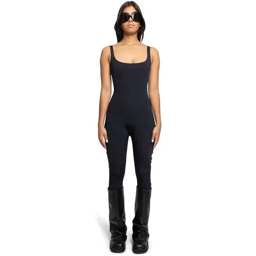 Sleeveless Bodysuit in Nylon Spandex Soot , female, Sizes: L - Entire Studios - Modalova