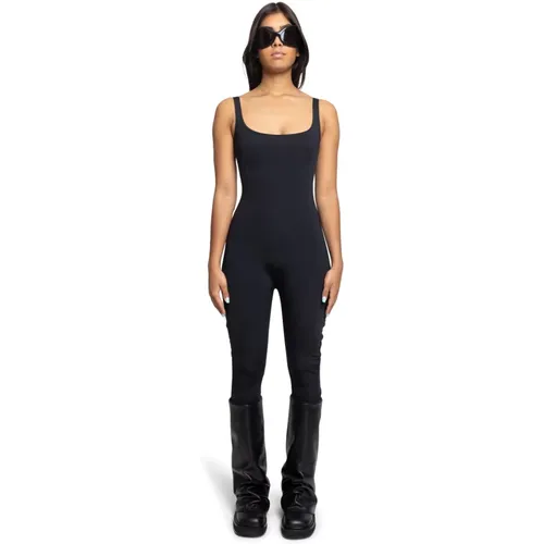 Sleeveless Bodysuit in Nylon Spandex Soot , female, Sizes: XS, S, L, M - Entire Studios - Modalova
