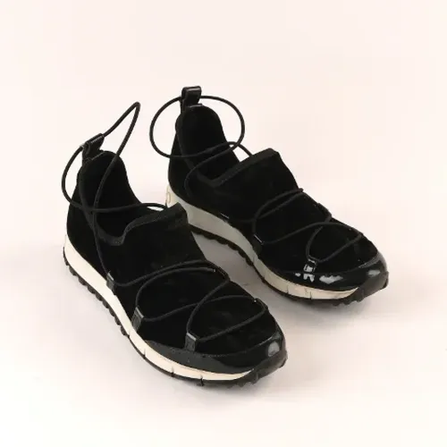 Pre-owned Velvet sneakers , female, Sizes: 5 UK - Jimmy Choo Pre-owned - Modalova