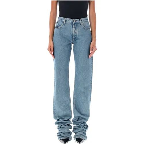 Himmelblaue Extra Lange Slim Jeans , Damen, Größe: W26 - The Attico - Modalova