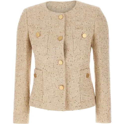 Gold Speckled Sequin Jacket , female, Sizes: XL, S, L - Tagliatore - Modalova