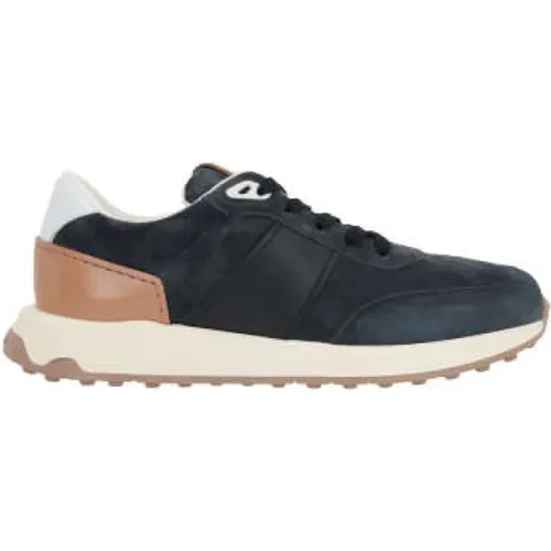 Blaue Wildleder Low-Top Sneakers , Herren, Größe: 41 EU - TOD'S - Modalova