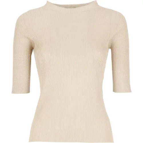 Lurex Ribbed Sweater Woman , female, Sizes: S - PESERICO - Modalova