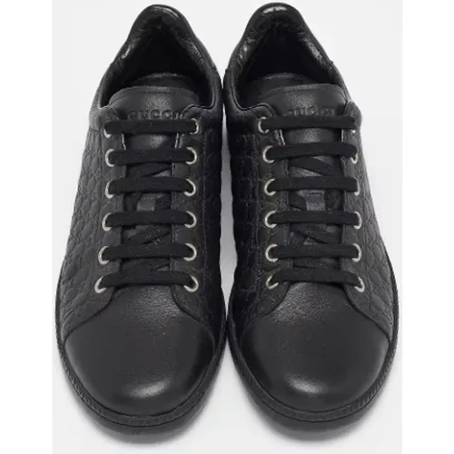 Pre-owned Leather sneakers , female, Sizes: 2 1/2 UK - Gucci Vintage - Modalova