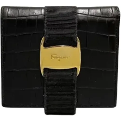 Pre-owned Leder Portemonnaies , Damen, Größe: ONE Size - Salvatore Ferragamo Pre-owned - Modalova