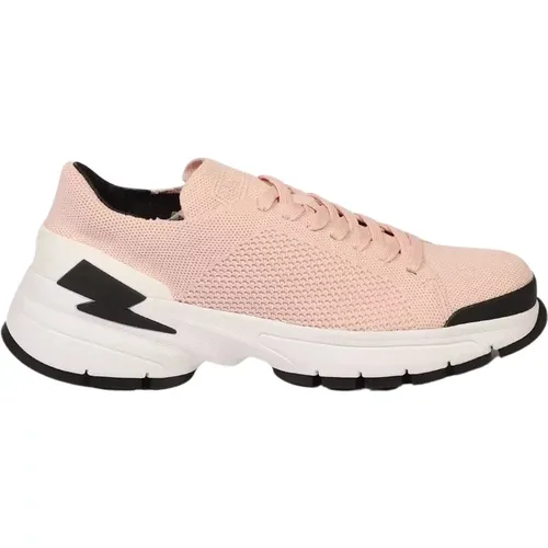 Bolt Sneakers - Rosa Textil und Leder , Herren, Größe: 41 EU - Neil Barrett - Modalova