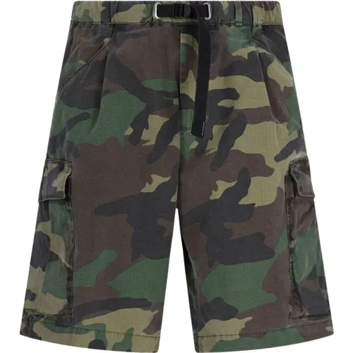Cargo Bermuda Shorts mit Camouflage-Print , Herren, Größe: 2XL - White Sand - Modalova