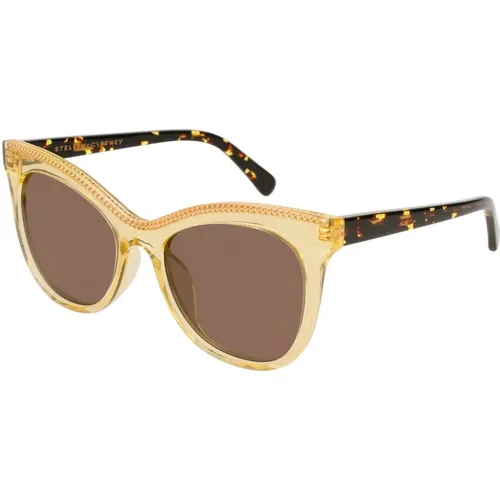 Falabella Sonnenbrille Gelb/Grün , Damen, Größe: 53 MM - Stella Mccartney - Modalova