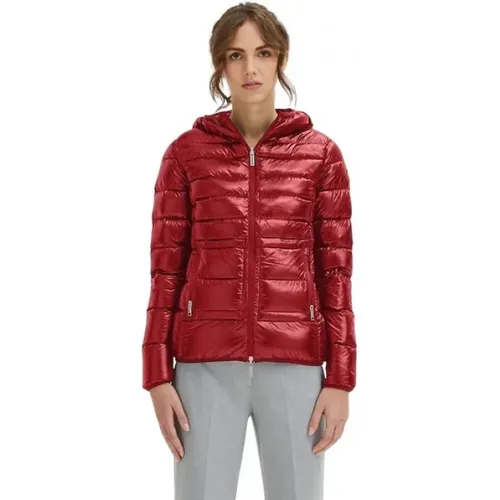 Radiant Ultra Light Down Jacket with Hood , female, Sizes: M, L, XS, XL, S - Centogrammi - Modalova