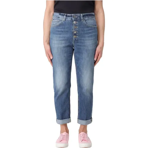 Blaue Loose Fit Knöchellange Jeans , Damen, Größe: W30 - Dondup - Modalova