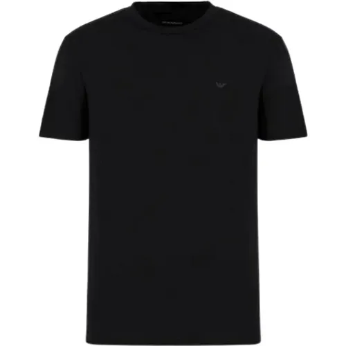 Essential Piman Cotton T-Shirt , male, Sizes: M, 2XL, S, XL, 3XL, L - Emporio Armani - Modalova