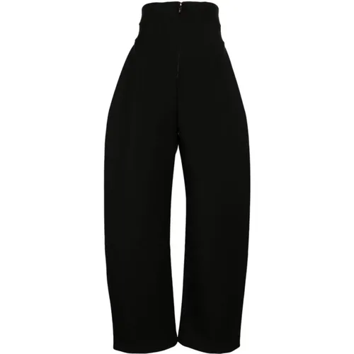 High-waisted Trousers with Geometric Stitching , female, Sizes: XS - Alaïa - Modalova