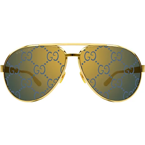 Metall Sonnenbrille für Frauen - Gucci - Modalova
