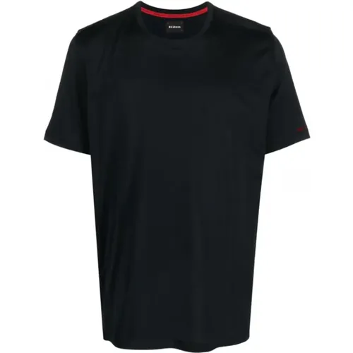 Besticktes Baumwoll-T-Shirt Pirat Schwarz , Herren, Größe: XL - Kiton - Modalova
